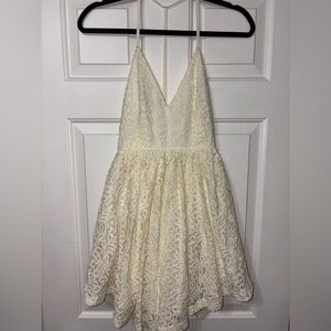 Asilio Cream Lace Mini Dress